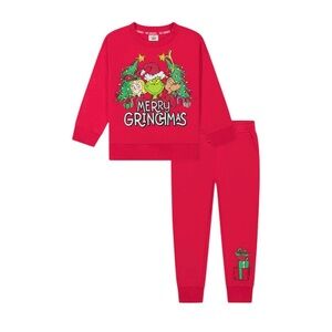 The Grinch Dr. Seuss Christmas Toddler Sweatshirt and Joggers Set - Size 4T NWT